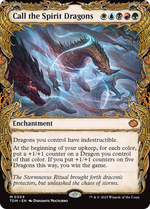 Call the Spirit Dragons (TDM-309) - Tarkir: Dragonstorm: (Showcase, enchantment) Foil - Poke-Collect