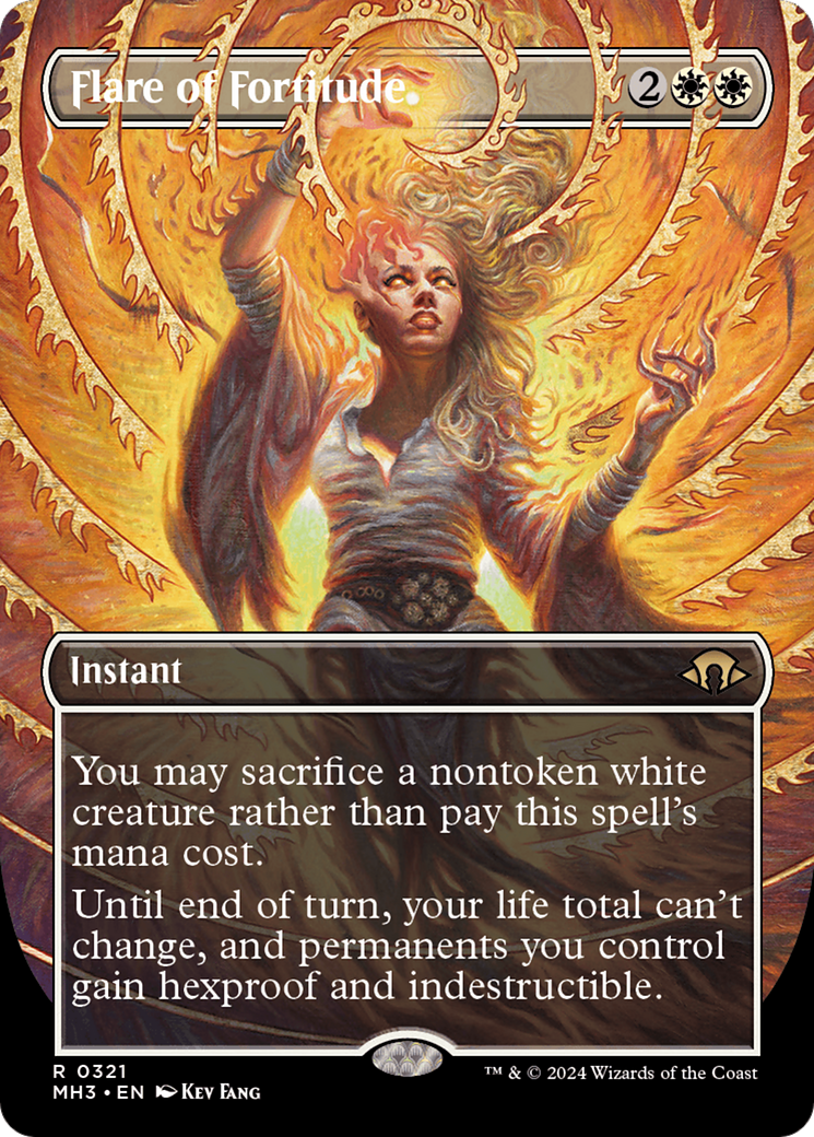 Flare of Fortitude (Borderless) (MH3-321) - Modern Horizons 3 (Borderless) Foil - Poke-Collect