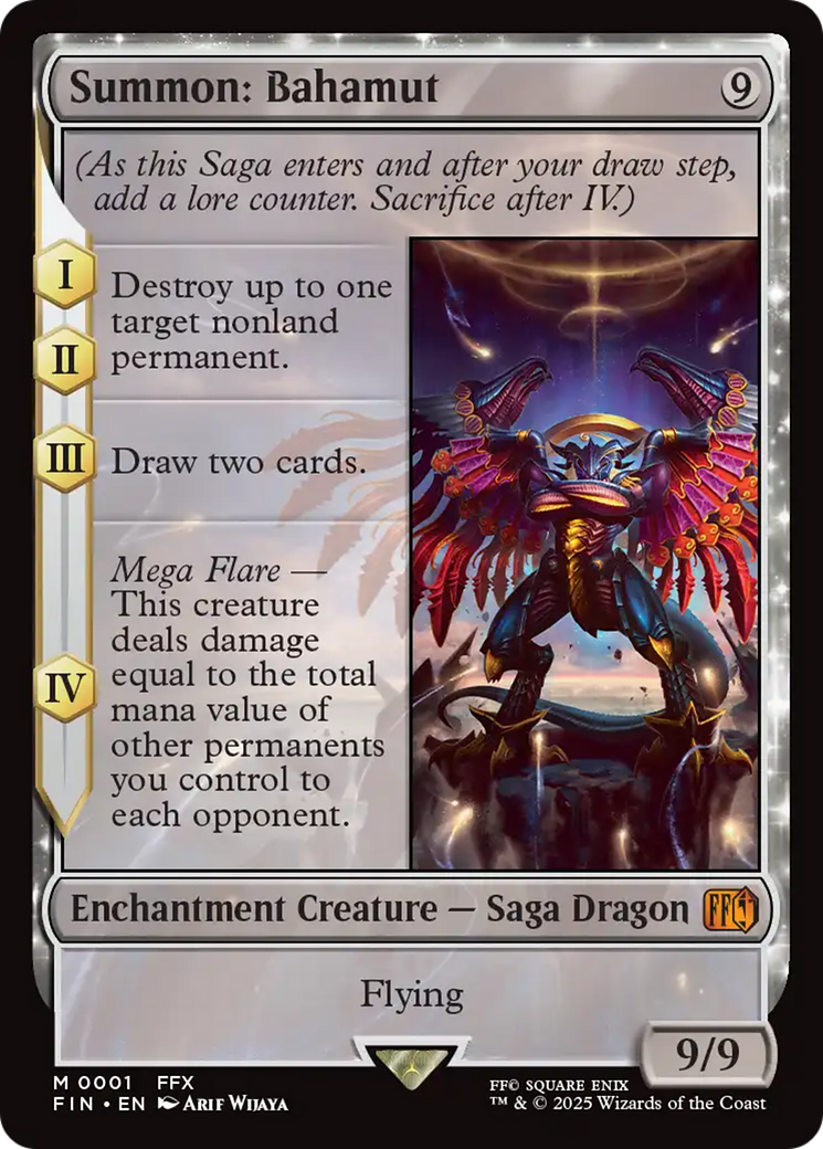 Summon: Bahamut (FIN-001) - FINAL FANTASY: (enchantment) Foil - Poke-Collect