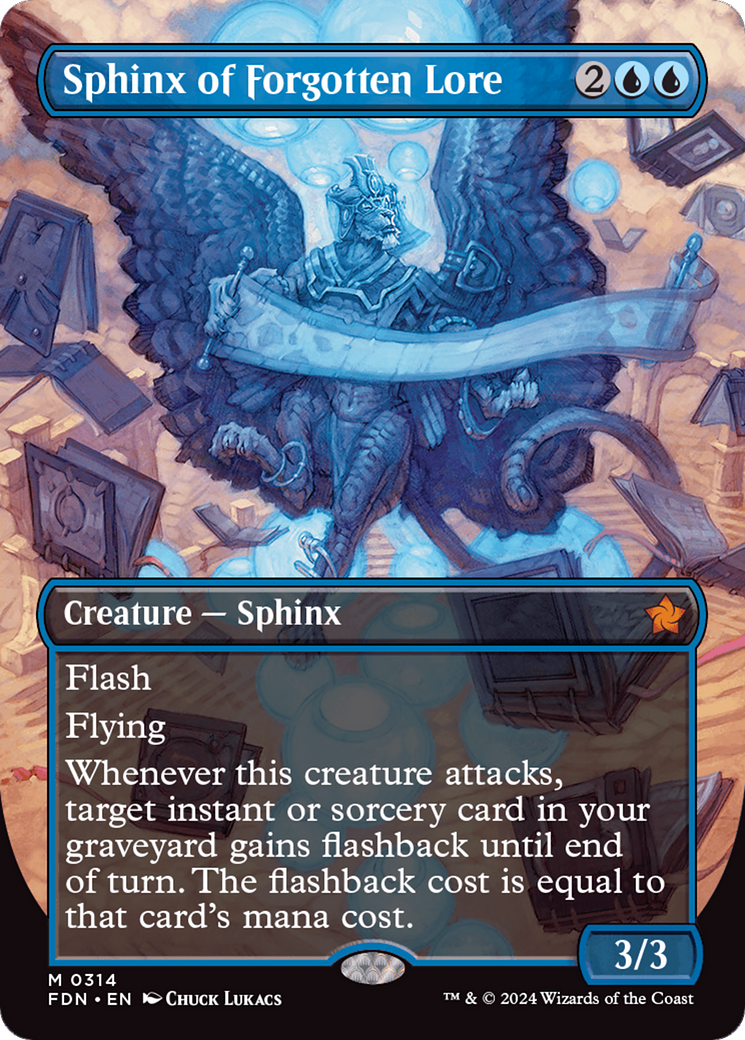 Sphinx of Forgotten Lore (FDN-314) - Foundations (Borderless) Foil - Poke-Collect