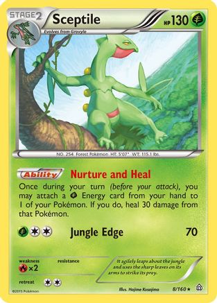Sceptile 8/160 - XY  Primal Clash Reverse Holofoil - Poke-Collect