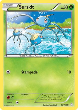 Surskit 13/160 - Primal Clash Reverse Holofoil - Poke-Collect