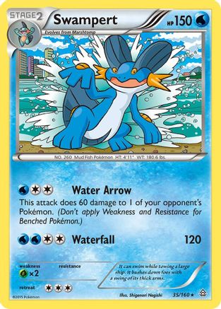 Swampert 35/160 - Primal Clash Reverse Holofoil - Poke-Collect