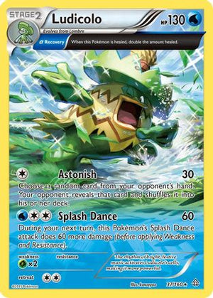 Ludicolo (Alpha) 37/160 - XY  Primal Clash Reverse Holofoil - Poke-Collect