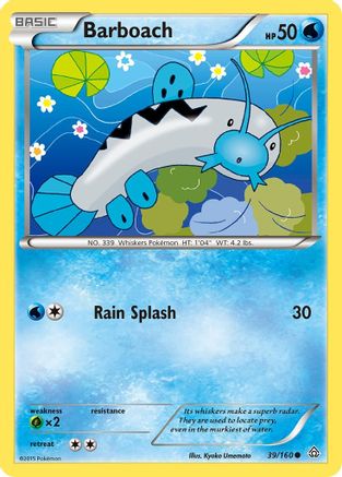 Barboach 39/160 - XY  Primal Clash Reverse Holofoil - Poke-Collect