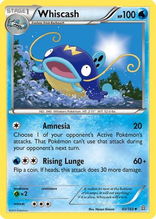 Whiscash 40/160 - Primal Clash Reverse Holofoil - Poke-Collect