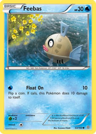 Feebas 43/160 - XY  Primal Clash Reverse Holofoil - Poke-Collect
