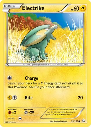 Electrike 59/160 - XY  Primal Clash Reverse Holofoil - Poke-Collect