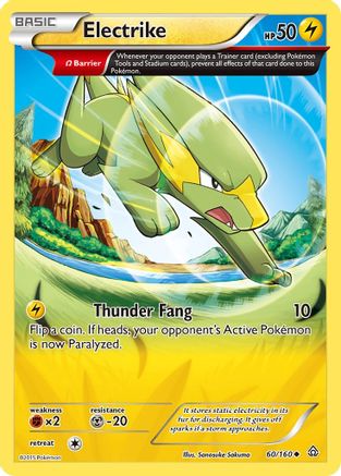 Electrike (Omega) 60/160 - XY  Primal Clash Reverse Holofoil - Poke-Collect