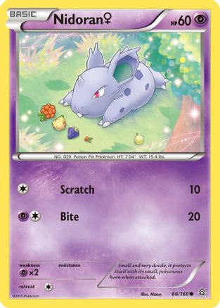 Nidoran (F) 66/160 - XY  Primal Clash - Poke-Collect
