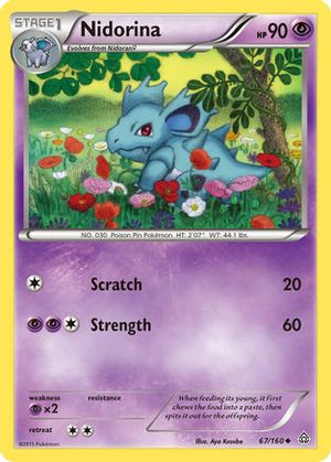 Nidorina 67/160 - XY  Primal Clash Reverse Holofoil - Poke-Collect