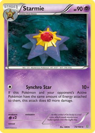 Starmie 73/160 - Primal Clash Reverse Holofoil - Poke-Collect