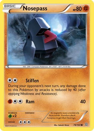 Nosepass 78/160 - XY  Primal Clash Reverse Holofoil - Poke-Collect