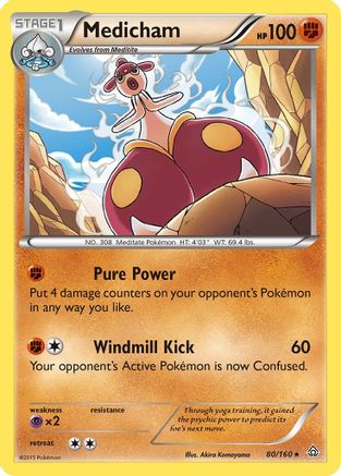 Medicham 80/160 - XY  Primal Clash Reverse Holofoil - Poke-Collect