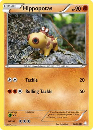 Hippopotas 87/160 - XY  Primal Clash Reverse Holofoil - Poke-Collect