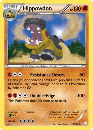 Hippowdon 88/160 - XY  Primal Clash Reverse Holofoil - Poke-Collect