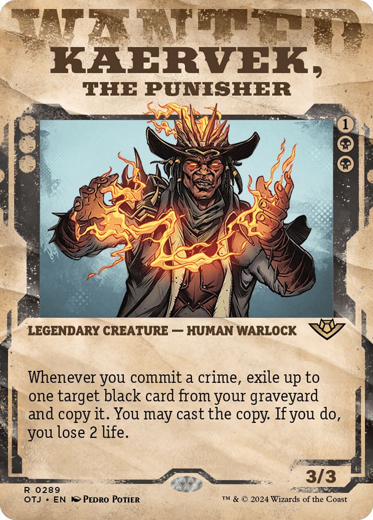Kaervek, the Punisher (OTJ-289) - Outlaws of Thunder Junction: (Showcase) (Borderless) Foil - Poke-Collect