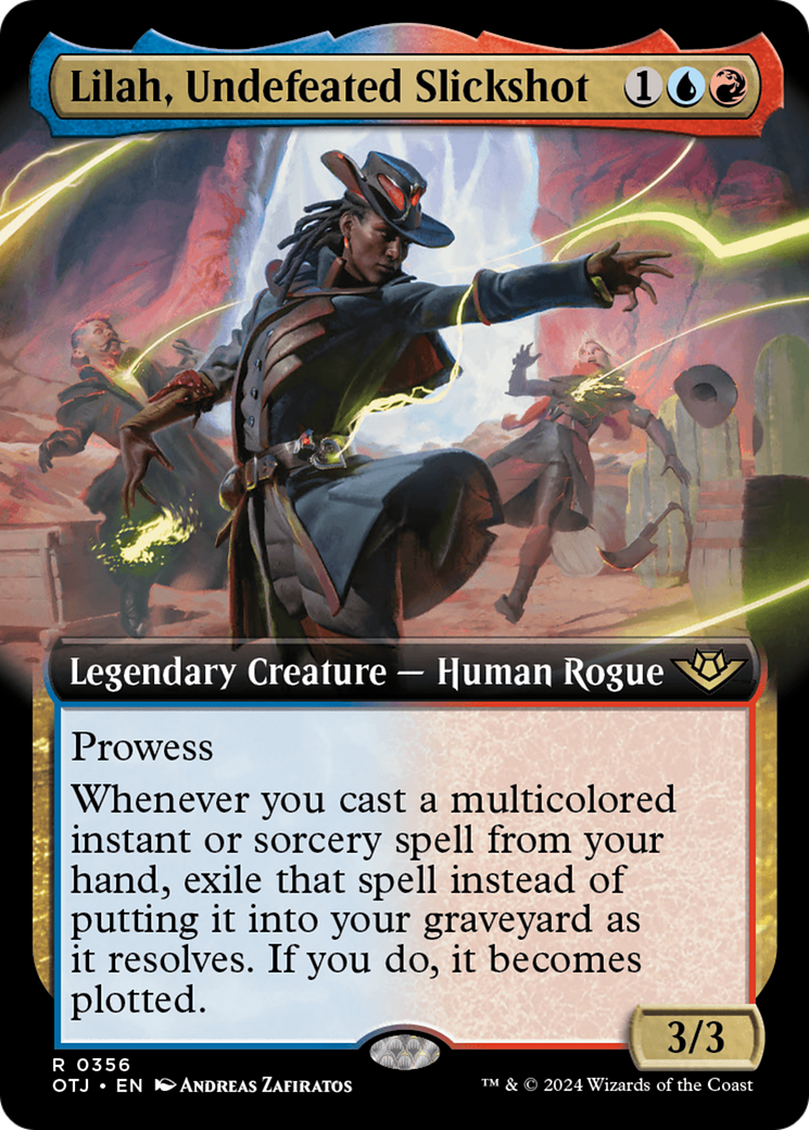 Lilah, Undefeated Slickshot (OTJ-356) - Outlaws of Thunder Junction: (Extended Art) Foil - Poke-Collect