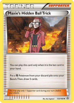 Maxie's Hidden Ball Trick 133/160 - XY  Primal Clash Reverse Holofoil - Poke-Collect