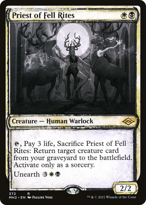 Priest of Fell Rites (MH2-372) - Modern Horizons 2: (Showcase) - Poke-Collect