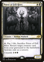Priest of Fell Rites (MH2-372) - Modern Horizons 2: (Showcase) Foil - Poke-Collect