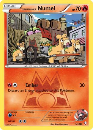 Team Magma's Numel 1/34 - Double Crisis Reverse Holofoil - Poke-Collect