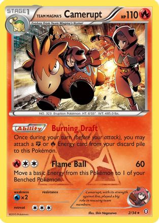 Team Magma's Camerupt 2/34 - Double Crisis Holofoil - Poke-Collect