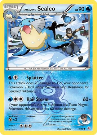 Team Aqua's Sealeo 4/34 - Double Crisis - Poke-Collect