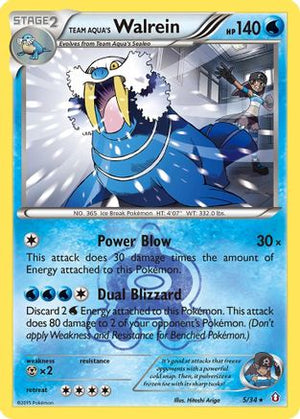 Team Aqua's Walrein 5/34 - Double Crisis Reverse Holofoil - Poke-Collect