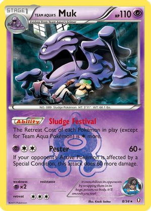 Team Aqua's Muk 8/34 - Double Crisis Reverse Holofoil - Poke-Collect