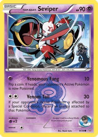 Team Aqua's Seviper 9/34 - Double Crisis - Poke-Collect