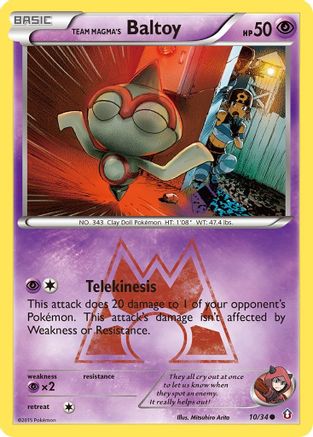 Team Magma's Baltoy 10/34 - Double Crisis Reverse Holofoil - Poke-Collect