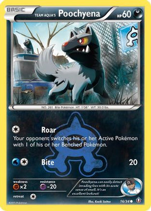Team Aqua's Poochyena 16/34 - Double Crisis Reverse Holofoil - Poke-Collect