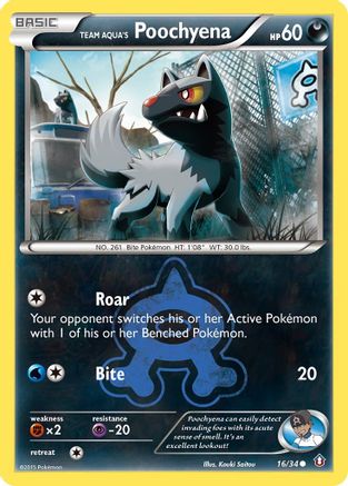 Team Aqua's Poochyena 16/34 - Double Crisis - Poke-Collect