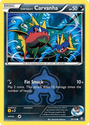 Team Aqua's Carvanha 20/34 - Double Crisis Reverse Holofoil - Poke-Collect