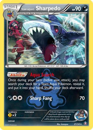 Team Aqua's Sharpedo 21/34 - Double Crisis Holofoil - Poke-Collect