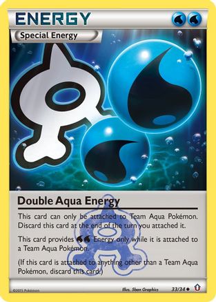 Double Aqua Energy 33/34 - Double Crisis Reverse Holofoil - Poke-Collect