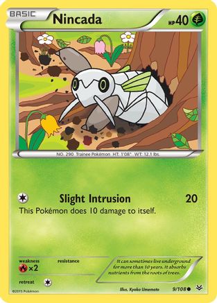 Nincada 9/108 - XY  Roaring Skies Reverse Holofoil - Poke-Collect