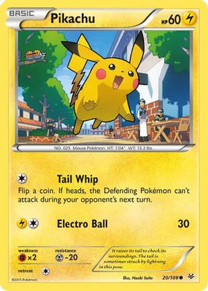 Pikachu 20/108 - XY  Roaring Skies Reverse Holofoil - Poke-Collect