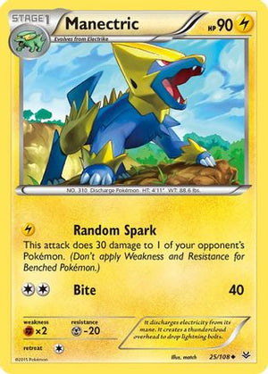 Manectric 25/108 - XY  Roaring Skies Reverse Holofoil - Poke-Collect