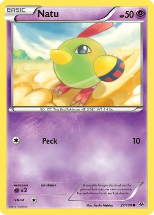 Natu (27) 27/108 - XY  Roaring Skies Reverse Holofoil - Poke-Collect