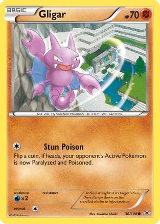 Gligar 36/108 - XY  Roaring Skies - Poke-Collect