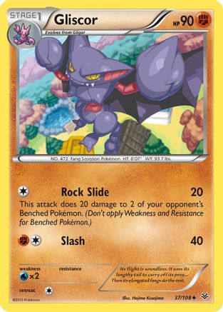 Gliscor 37/108 - XY  Roaring Skies Reverse Holofoil - Poke-Collect
