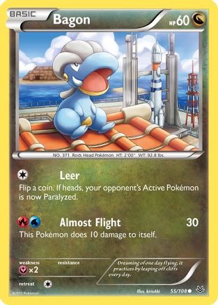 Bagon (55) 55/108 - XY  Roaring Skies Reverse Holofoil - Poke-Collect