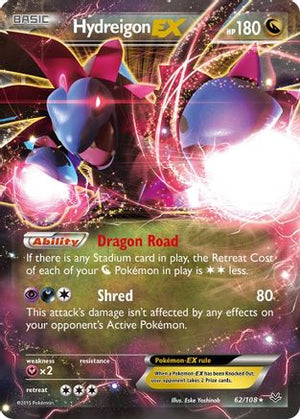 Hydreigon EX 62/108 - XY  Roaring Skies Holofoil - Poke-Collect