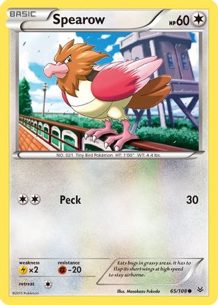 Spearow 65/108 - Roaring Skies Reverse Holofoil - Poke-Collect