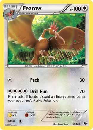 Fearow 66/108 - XY  Roaring Skies Reverse Holofoil - Poke-Collect