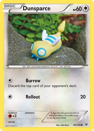 Dunsparce 68/108 - XY  Roaring Skies Reverse Holofoil - Poke-Collect