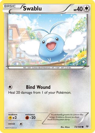 Swablu 73/108 - Roaring Skies Reverse Holofoil - Poke-Collect
