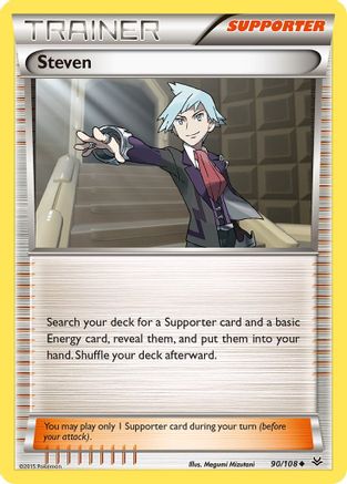 Steven 90/108 - Roaring Skies Reverse Holofoil - Poke-Collect